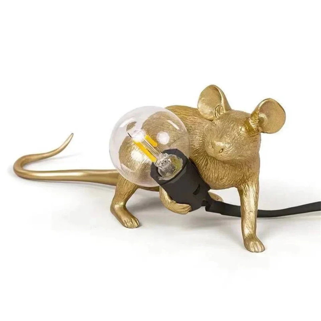 Marco Designerska Lampa Stolikowa | Figurka Myszy LED